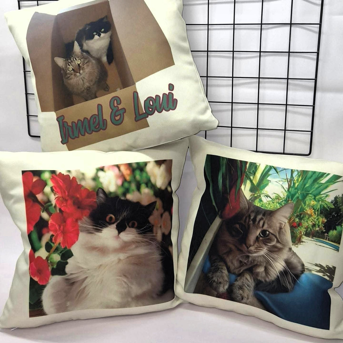 Personalisiertes Fotokissen 40 × 40 cm – Weiß oder Natur